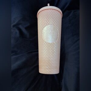 Starbucks Pink Pearl Bling Venti Tumbler 24oz